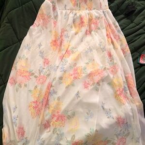 Smocked Floral Maxi dress - Pastel Bouquet